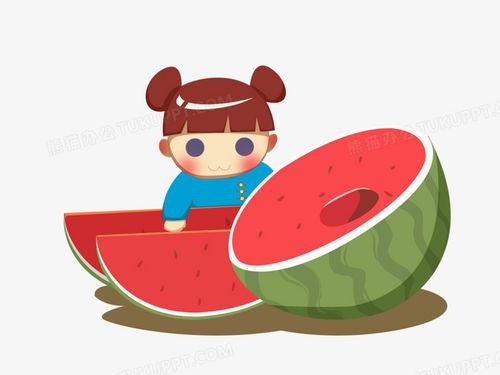 小孩吃瓜可爱视频素材,萌娃吃瓜瞬间，可爱指数爆表